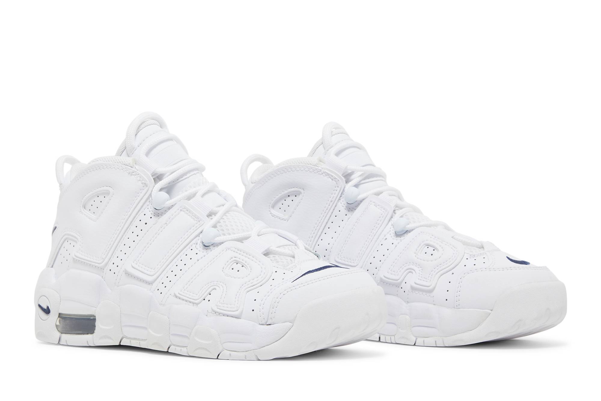 (Grade School) Nike Air More Uptempo White Midnight Navy DH9719-100 Nicesnk