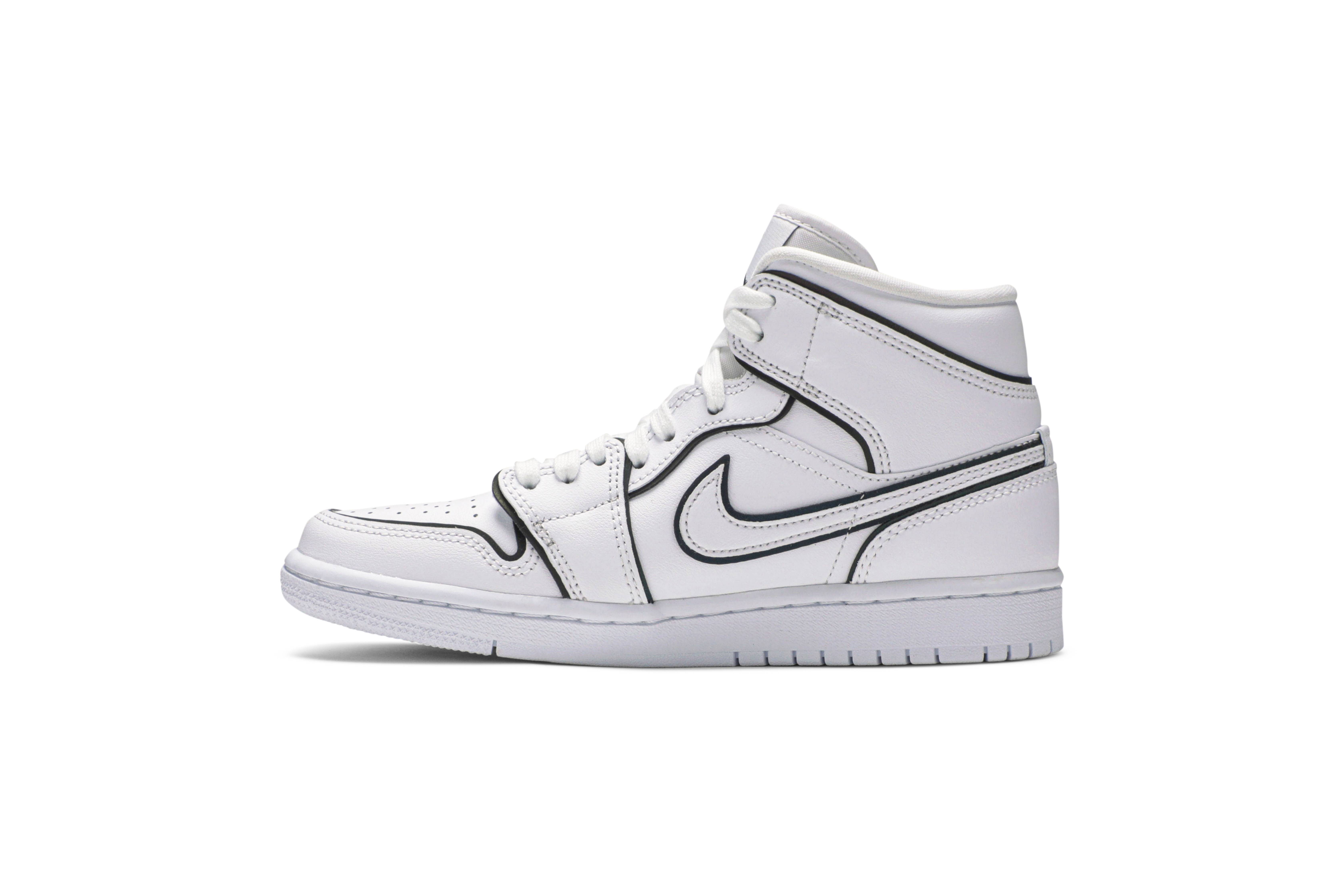 (Women) Air Jordan 1 Mid SE Iridescent Trim CK6587-100 Nicesnk