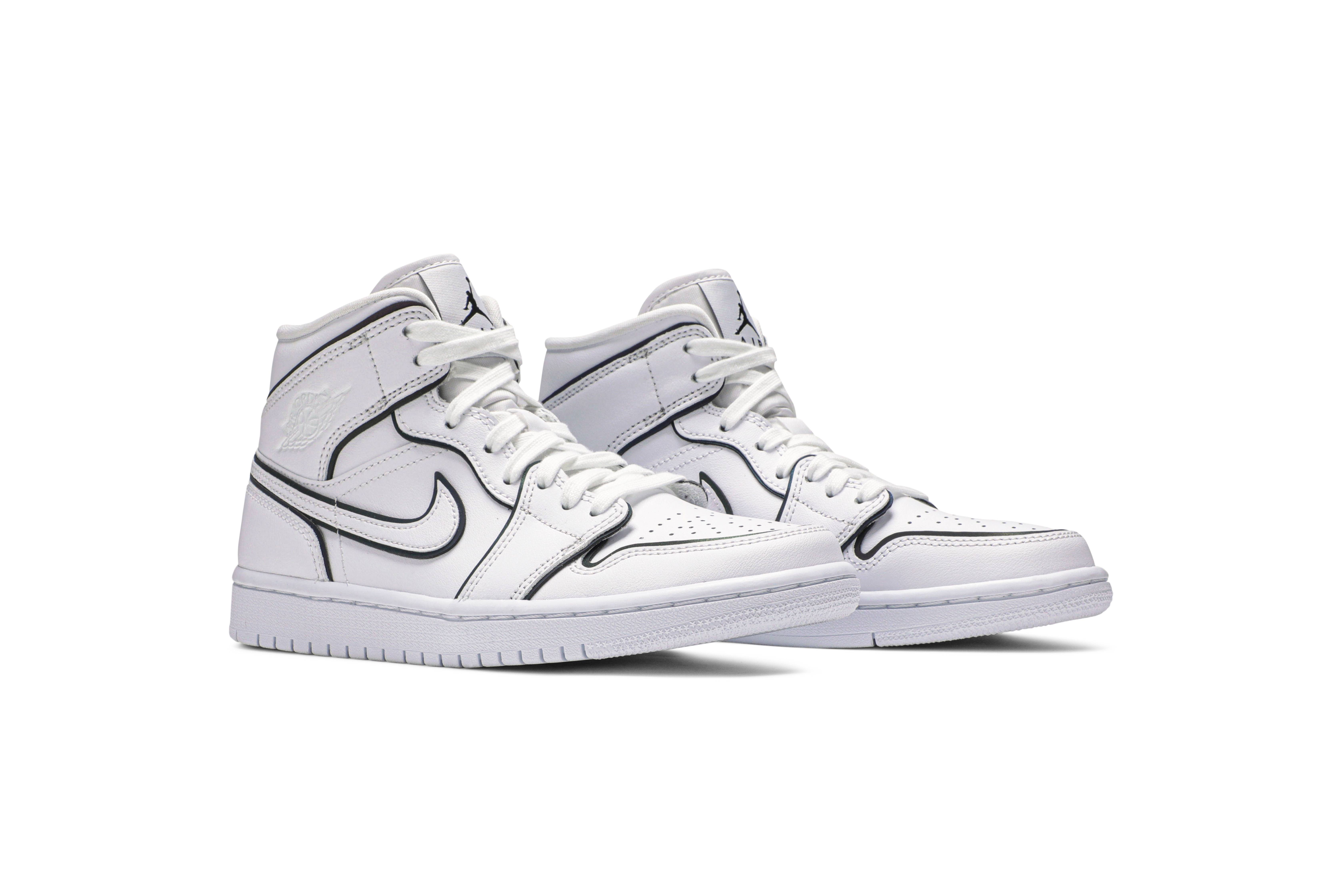 (Women) Air Jordan 1 Mid SE Iridescent Trim CK6587-100 Nicesnk