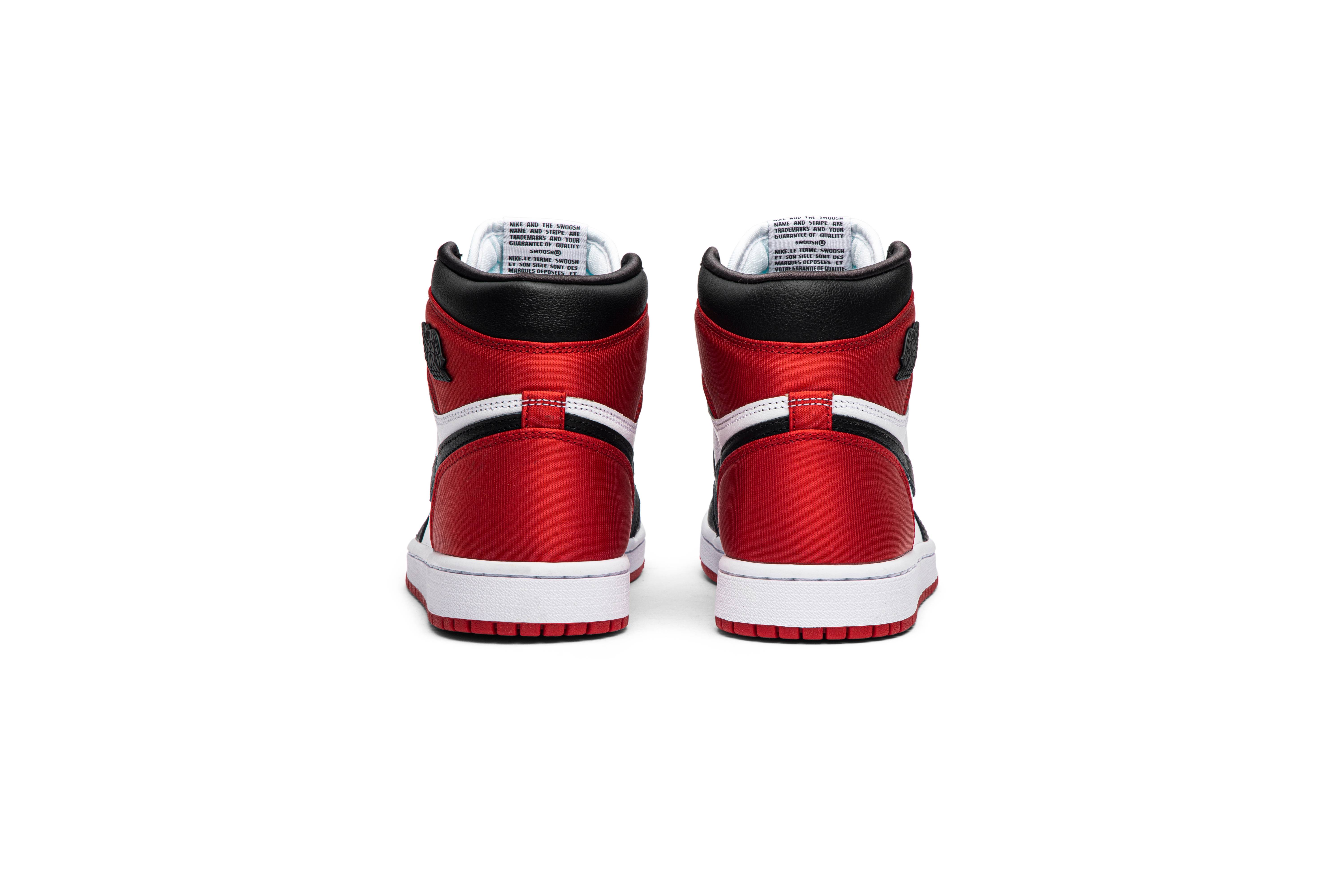 (Women) Air Jordan 1 Retro High Satin Black Toe CD0461-016 Nicesnk