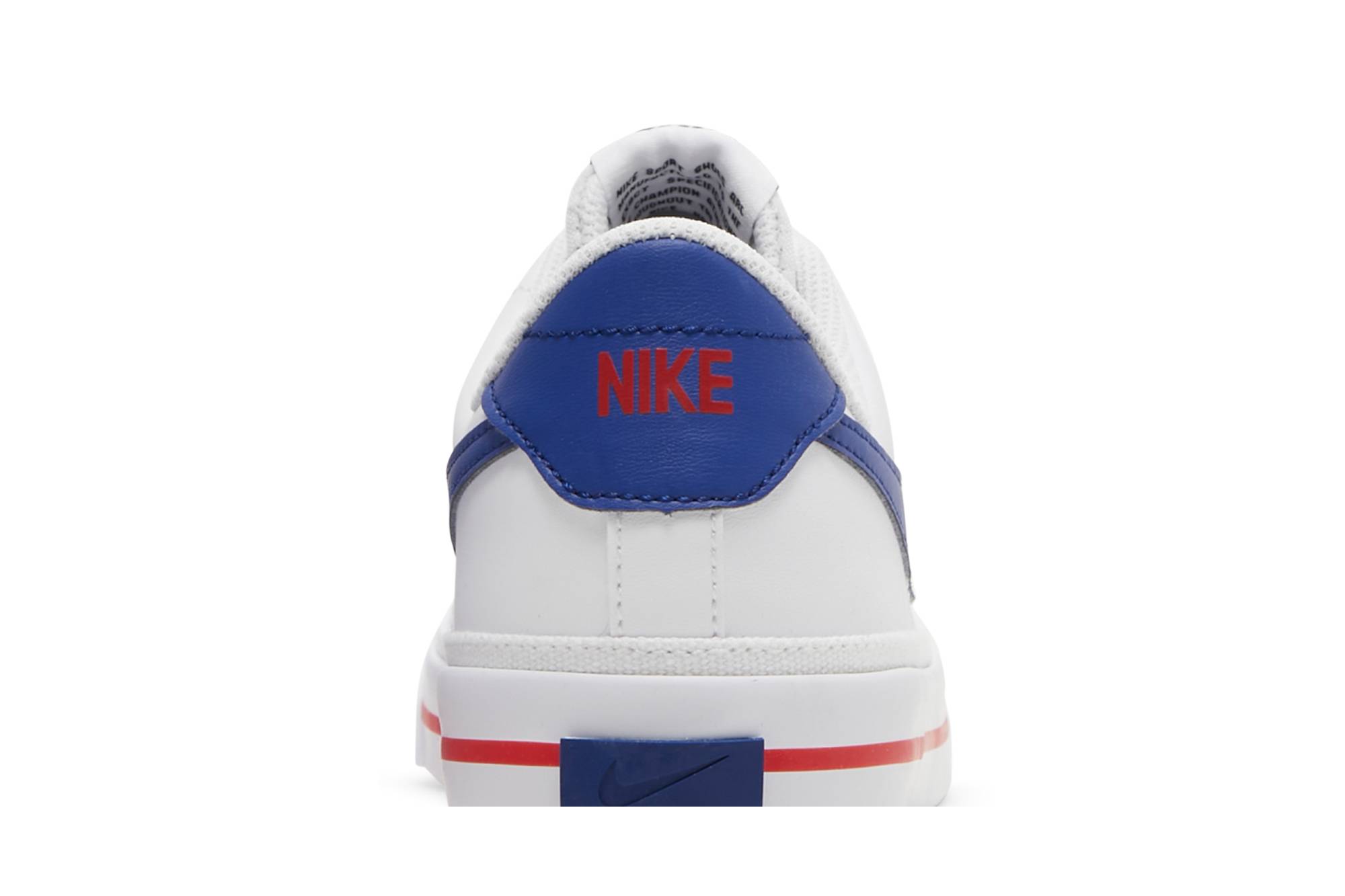 (Youth) Nike Court Legacy White Deep Royal Blue Red DA5380-107 Nicesnk