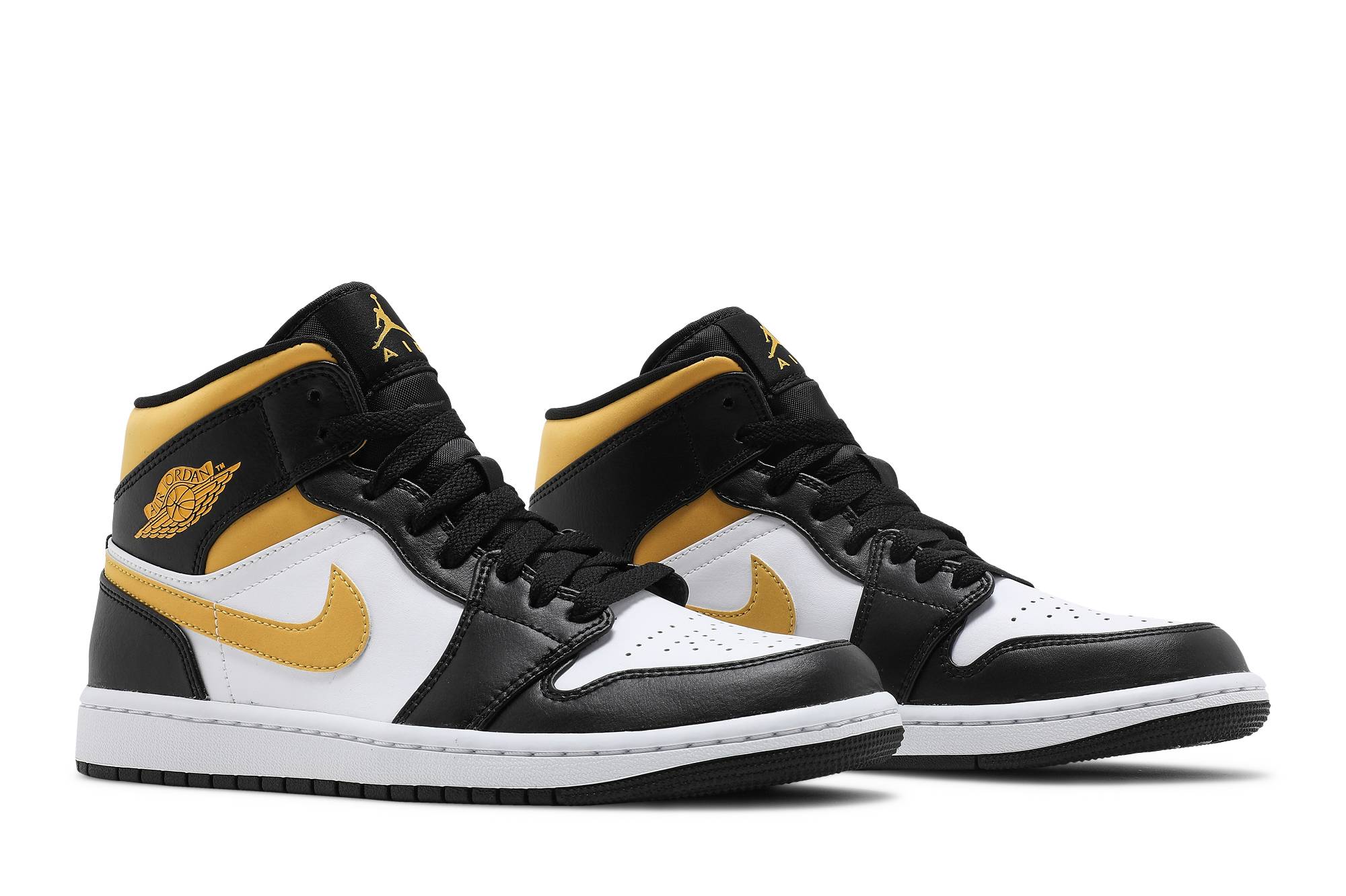 Air Jordan 1 Mid Black University Gold 554724-177 Nicesnk