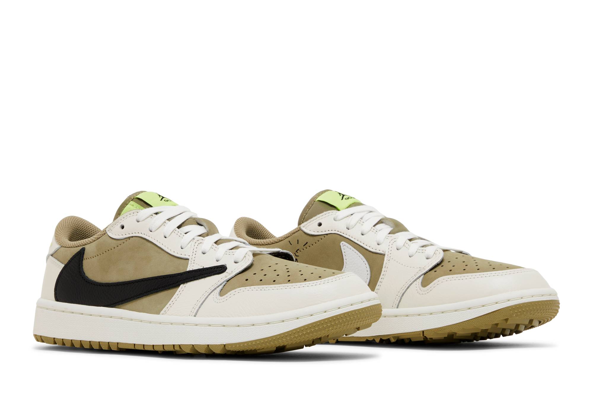 Travis Scott x Air Jordan 1 Low Golf Neutral Olive FZ3124-200 Nicesnk